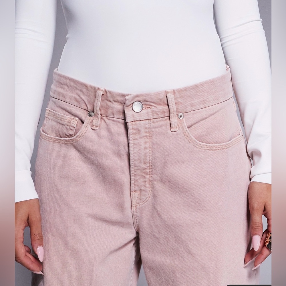 Good American Good 90s Mid Rise Relaxed Baggy Jeans in Dried Petal Size 2/26 NWT - Picture 4 of 10